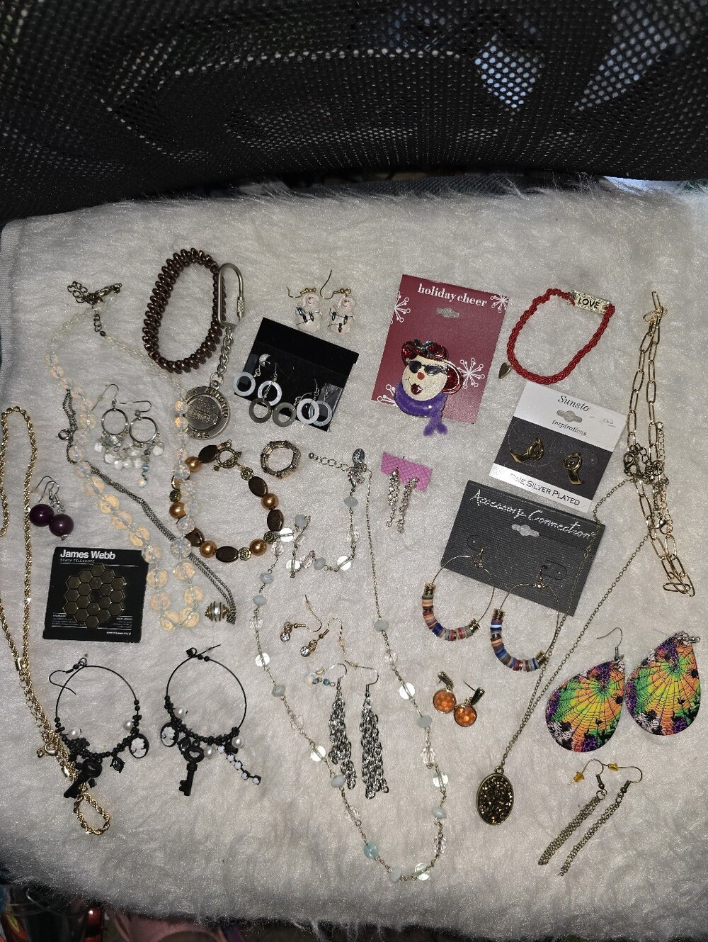 Jewelry Lot, glass vintage necklace, Napier, estate